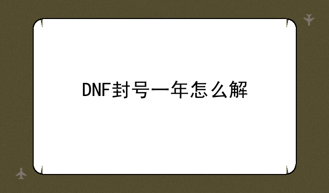DNF封号一年怎么解
