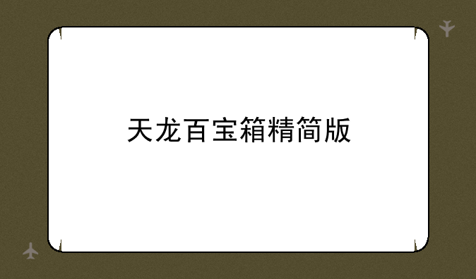 天龙百宝箱精简版