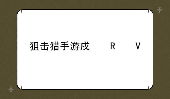 狙击猎手游戏攻略