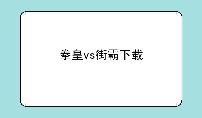 拳皇vs街霸下载