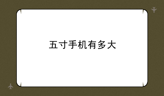 五寸手机有多大