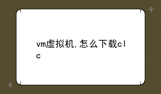 vm虚拟机,怎么下载clc