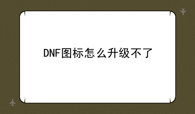 DNF图标怎么升级不了