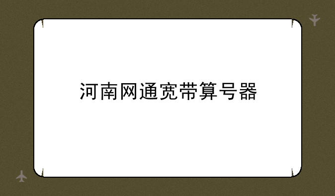 河南网通宽带算号器