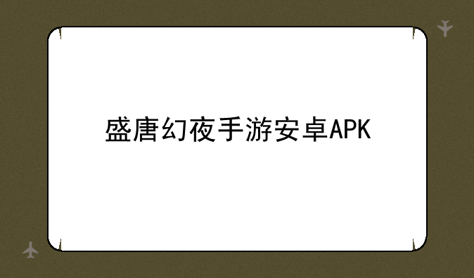 盛唐幻夜手游安卓APK