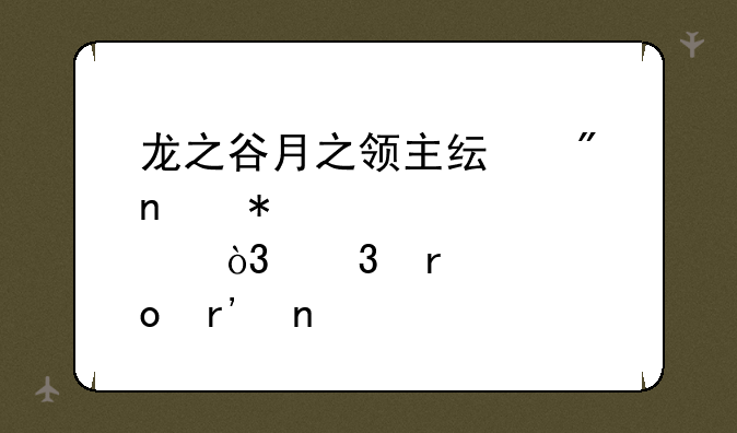 龙之谷月之领主纯刷图加点，希望有图
