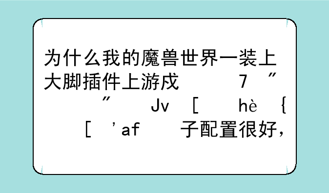 为什么我的魔兽世界一装上大脚插件上游戏不到一分钟就掉线？机子配置很好，2G内存