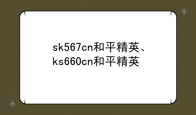 sk567cn和平精英、ks660cn和平精英