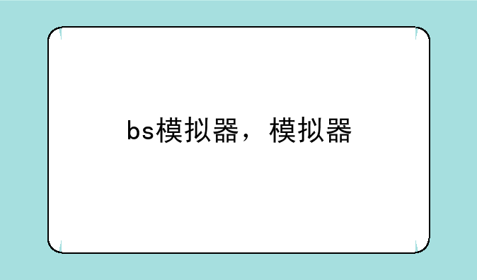 bs模拟器，模拟器