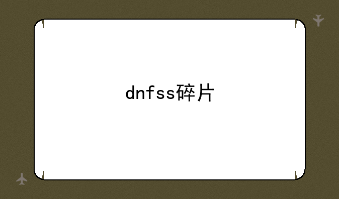 dnfss碎片