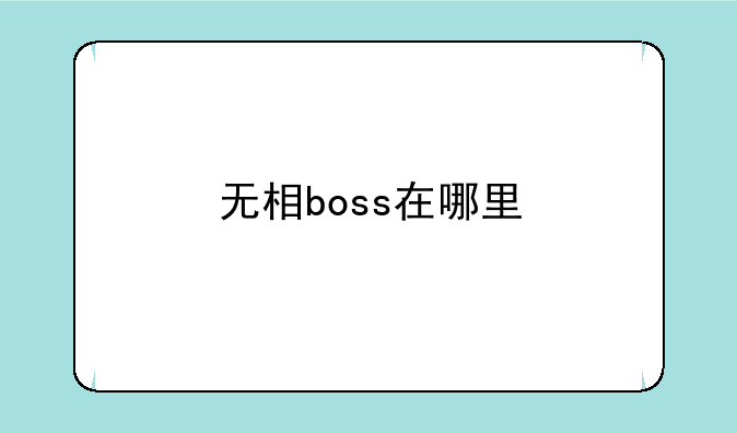 无相boss在哪里