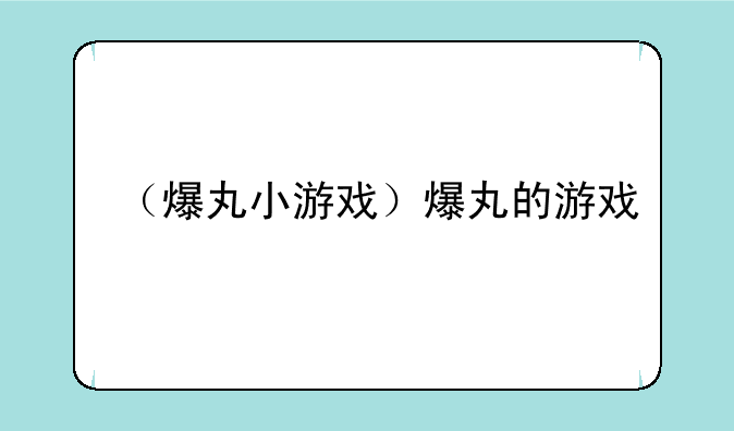 （爆丸小游戏）爆丸的游戏