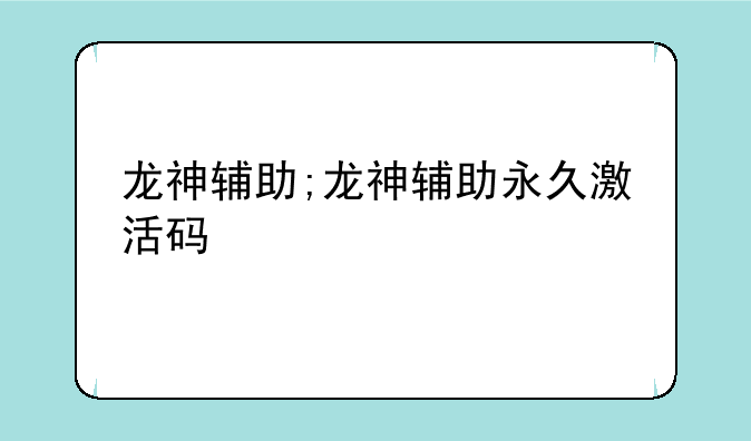 龙神辅助;龙神辅助永久激活码